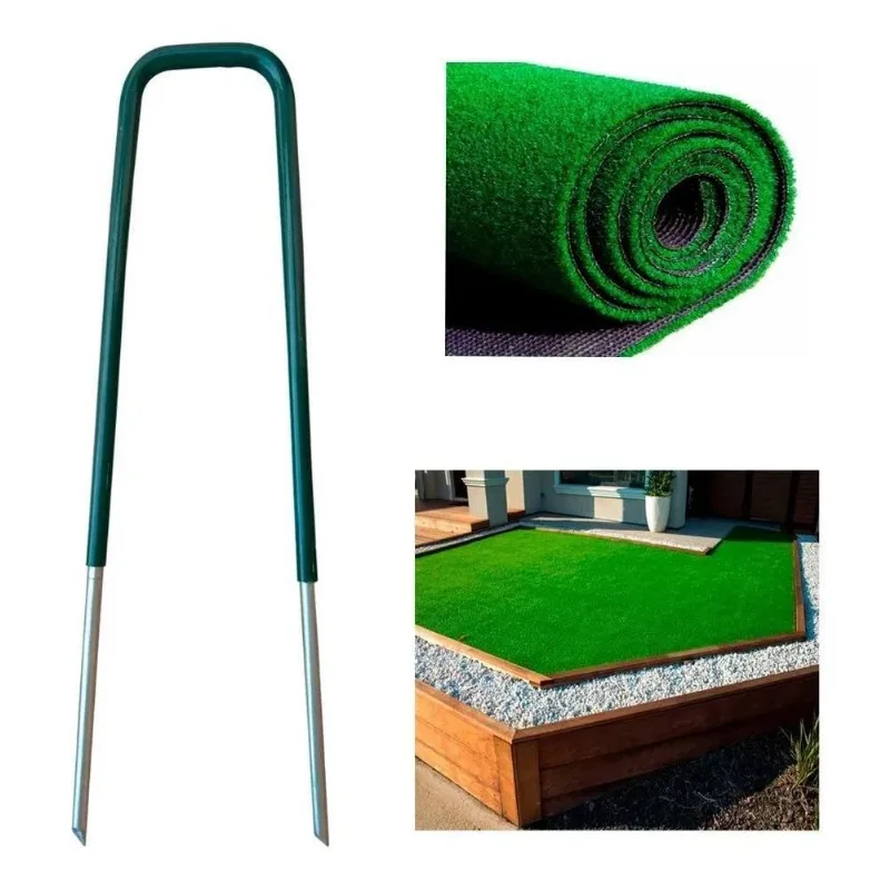 Grampos Para Fixar Grama Sintética Jardim - Kit 20 Pç