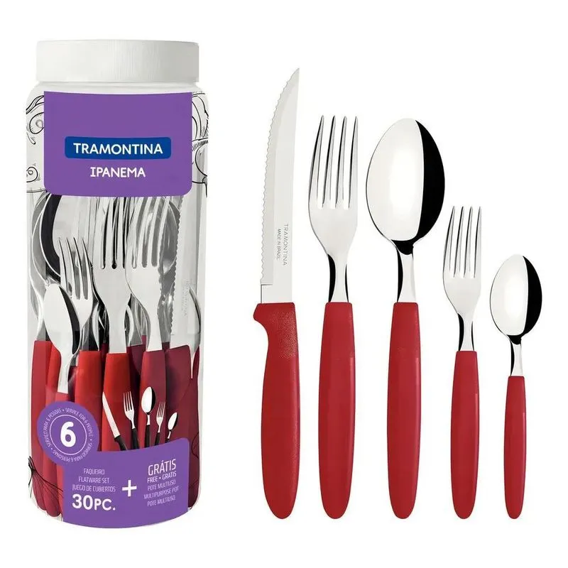 Faqueiro Inox Tramontina Ipanema 30 Peças Jogo De Talheres C
