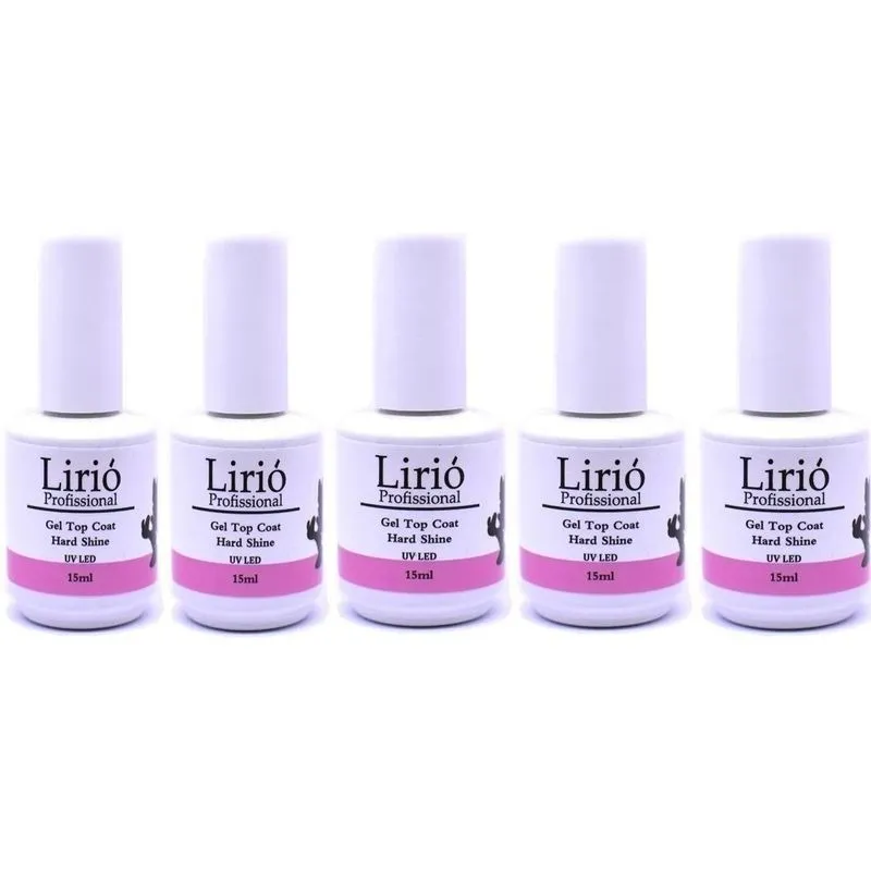 Kit Top Coat Lirió Kit 5 Unidades Durabilidade Unhas De Gel