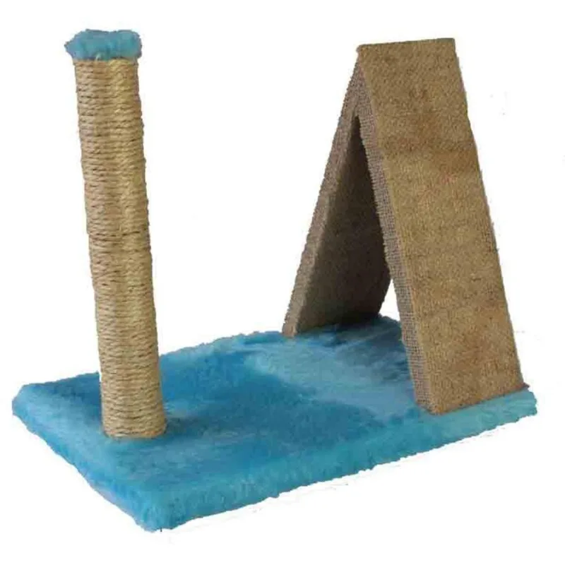 Arranhador Mini Poste Com Triângulo - Azul Bebê