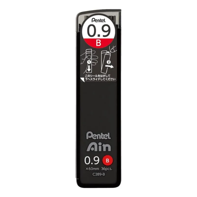 Grafite Pentel Ain 0,9mm B 36 Minas