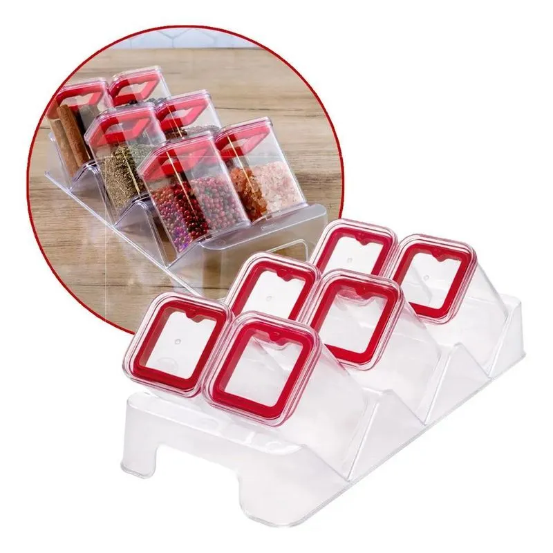 Porta Temperos Condimentos Organizador De Gaveta Her Vermelh