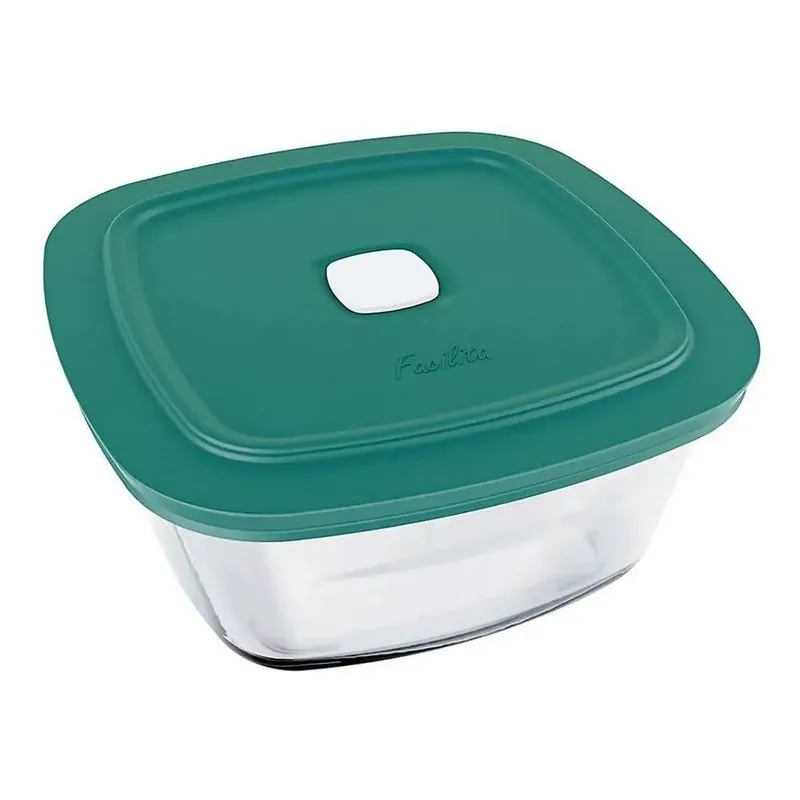 Pote 2 Litros Facilita Marinex De Vidro Com Tamp Tampa Verde