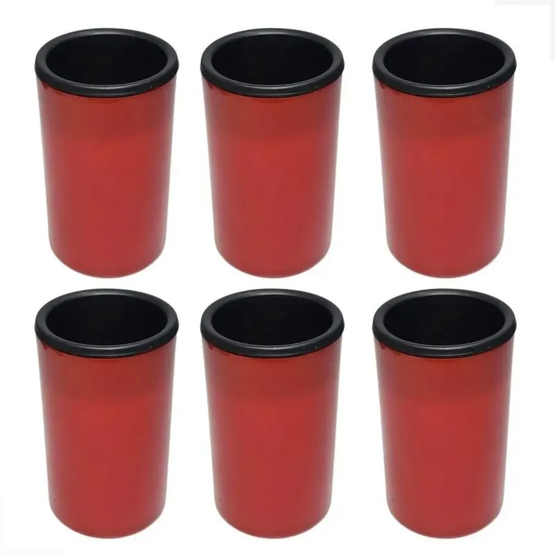 Porta Latão Térmico Isopor Para Cerveja 473ml Kit 6 U Vermel
