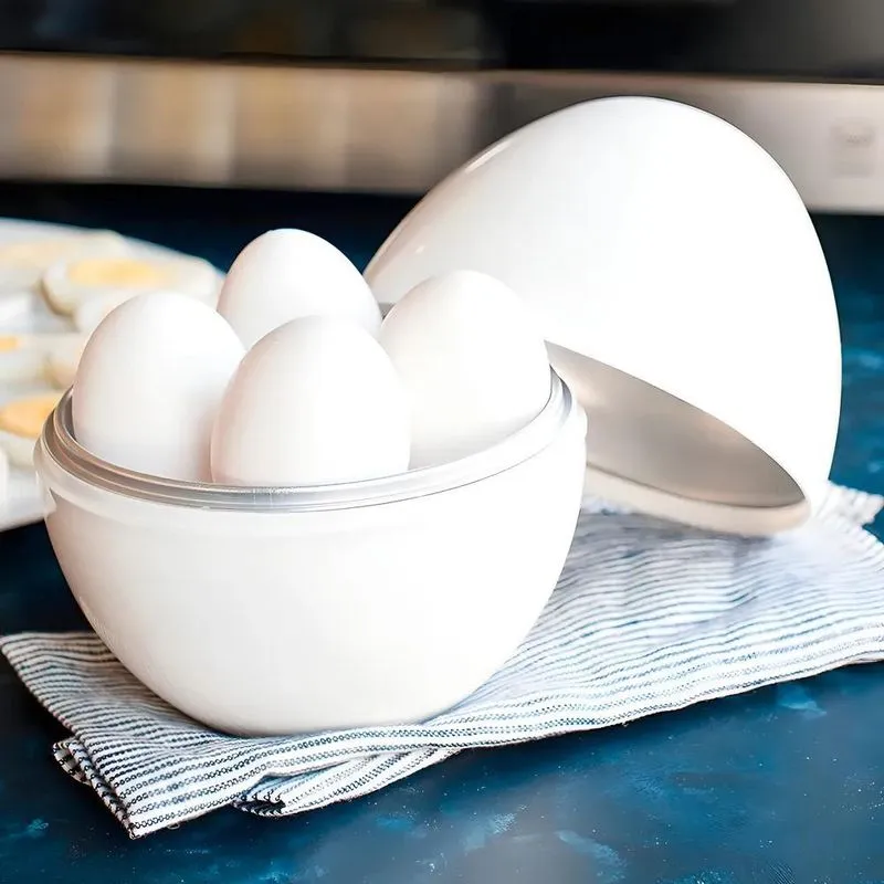 Recipiente Cozinhar 4 Ovos Microondas Rápido Prático Saudável