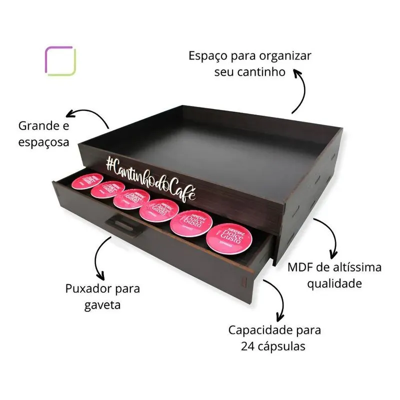 Bandeja Porta Cápsulas De Café Compatível Com Capsulas Dolce