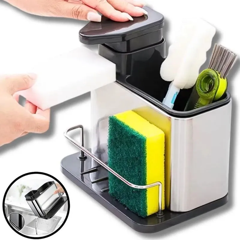 Porta Detergente Dispenser Sabão Liquido Esponja Bucha I Ino