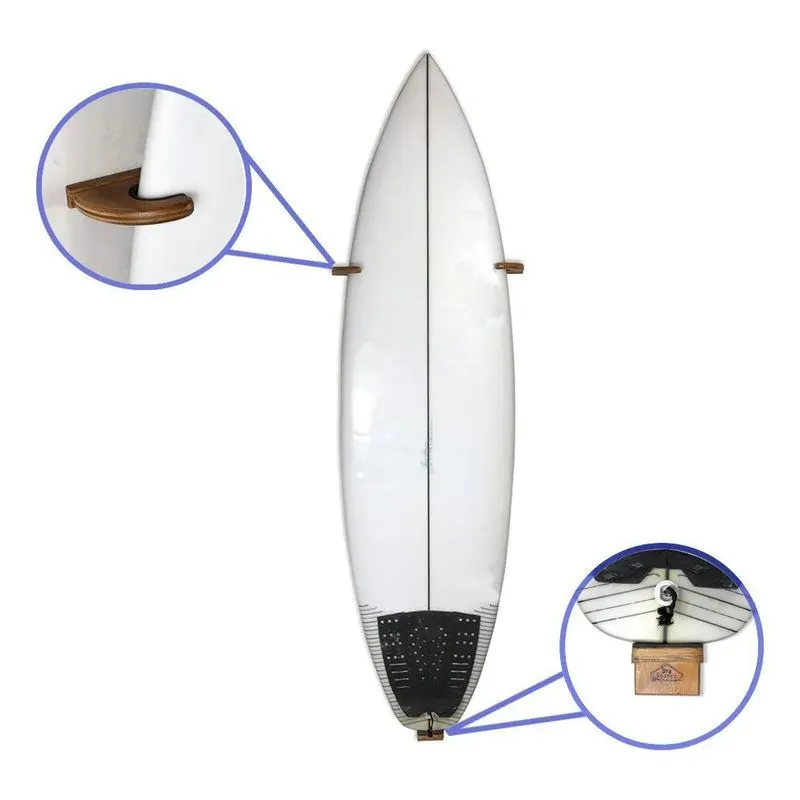 2x Suporte Prancha De Surf Suspenso Parede Braboards
