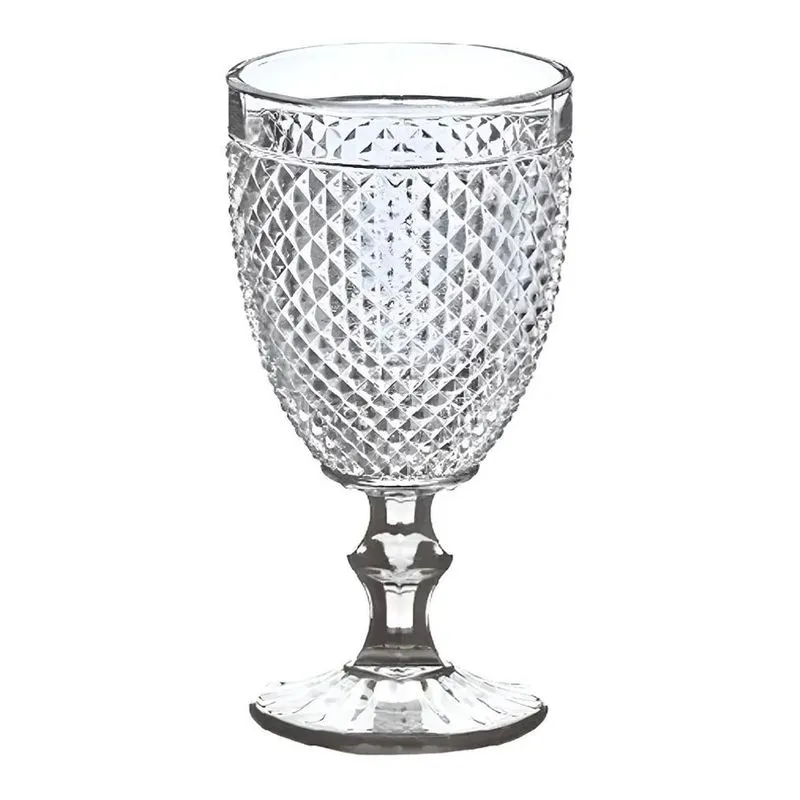 Jogo De Tacas Água Bico De Jaca 320ml Transparente - 06 Pcs