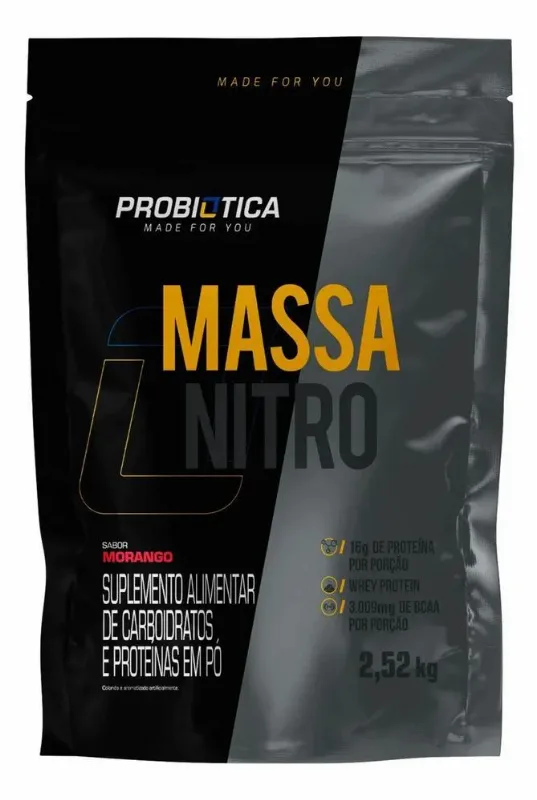 2x Suplemento Em Pó Probiótica Massa Nitro Hipercalórico Sab