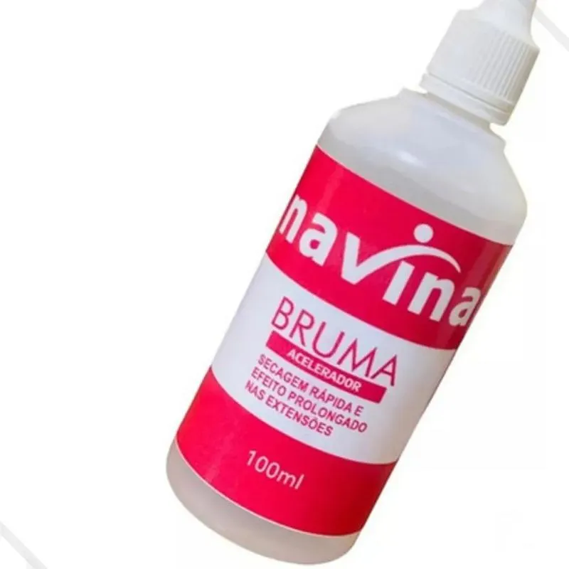 3x Bruma Acelerador Para Extensão Cílios Lash Navina 100ml