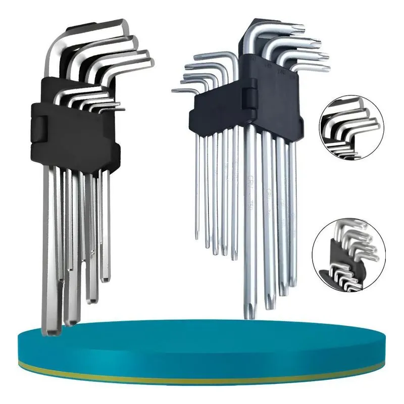 Jogo Chave Torx E Allen Profissional 18 Peças 22,5cm