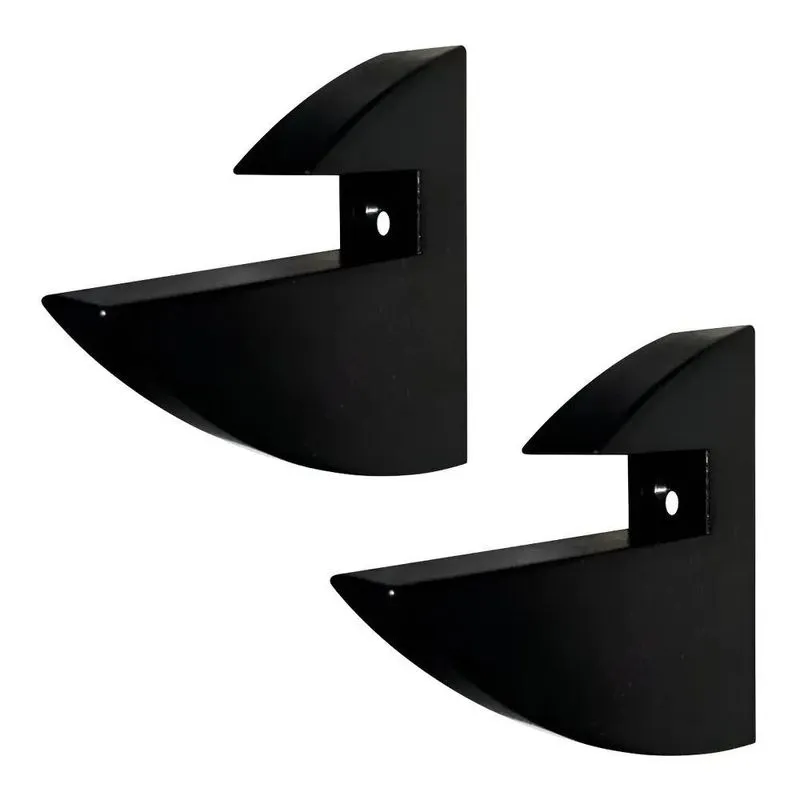 Kit 20 Suportes Bico De Tucano Para Prateleiras 15mm Preto P