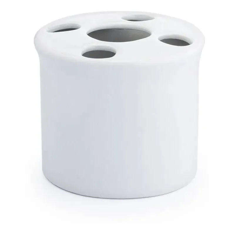 Porta Escova De Dente Porcelana Branco Suporte Banheiro