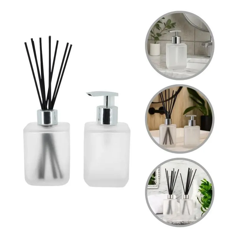 Kit Banheiro Lavabo Difusor De Ambiente E Saboneteira F Pret
