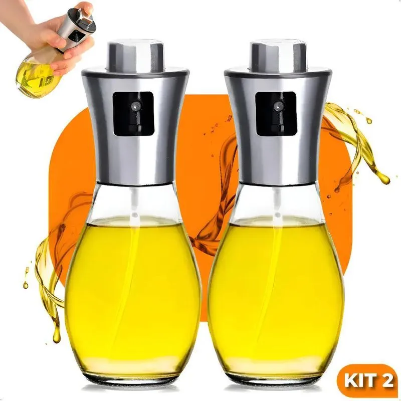 Kit 2 Spray Borrifador Pulverizador De Azeite Culinário 200