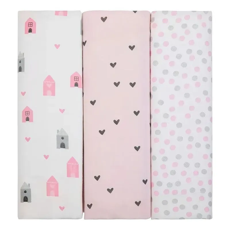 10x Cueiro Bebe Papi Composé Flanelado Estampado Rosa Casin
