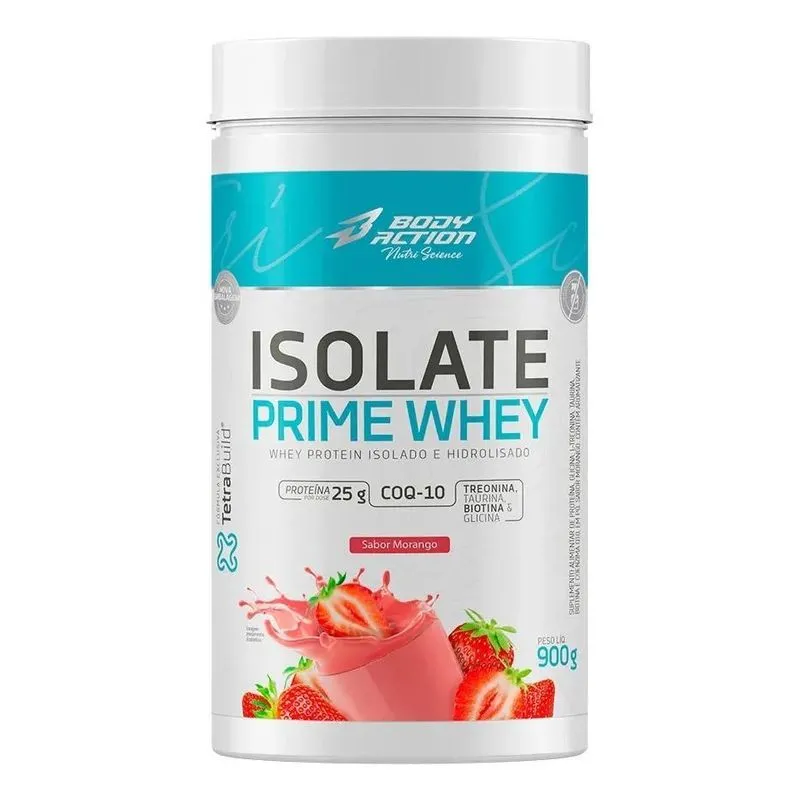 10x Isolate Prime Whey 900g - Sabor Morango - Body Action