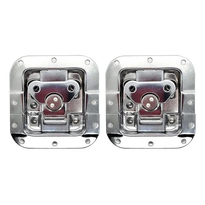 3x Fecho Para Case Médio Embutido Com Porta Cadeado - Kit 2u
