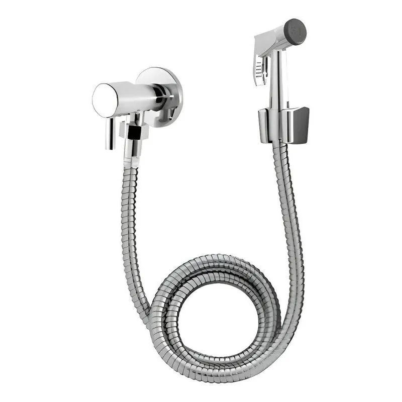 Ducha Higiênica Link Metais Completa 100% Metal 1/4 De Volta