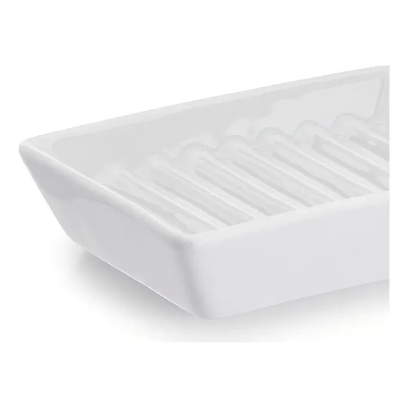 Saboneteira De Porcelana Retangular Porta Sabonete Em Barra