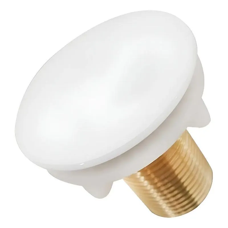 Plug Tapa Furo Pia Lavatório Bidê White Editio Metal 1/2 Lx