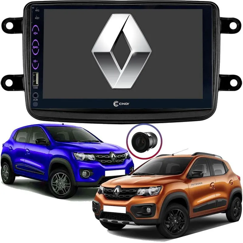 Multimídia Mp5 2din Renault Kwid 2011/20 Moldura + Câmera Ré