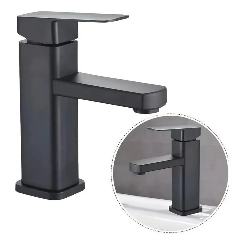 Casa Attract Torneira Preta Banheiro Lavabo Fosco Acetinado