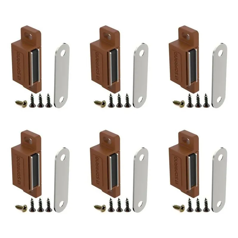10x Kit 6 Fecho Magnetico Trava De Portas Com Ima Moveis Ar