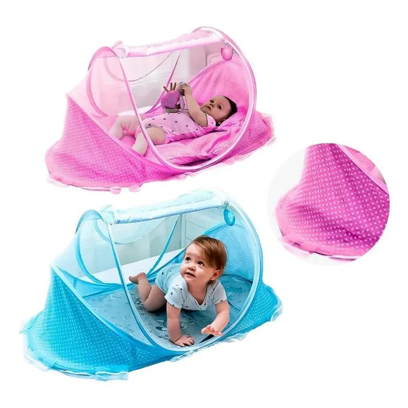 Berço Mosquiteiro Cama Tenda Cercadi Berço Mosquiteiro Rosa