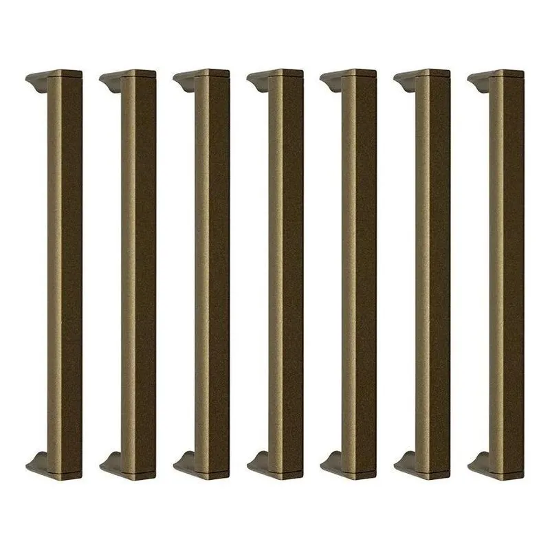 Kit 7 Pç Puxador De Guarda Roupa 160mm Alça Porta Bronze Fos