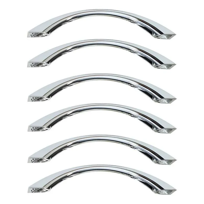 6 Puxador 160mm Cromado Moveis Itatiaia Guarda Roupa 16cm