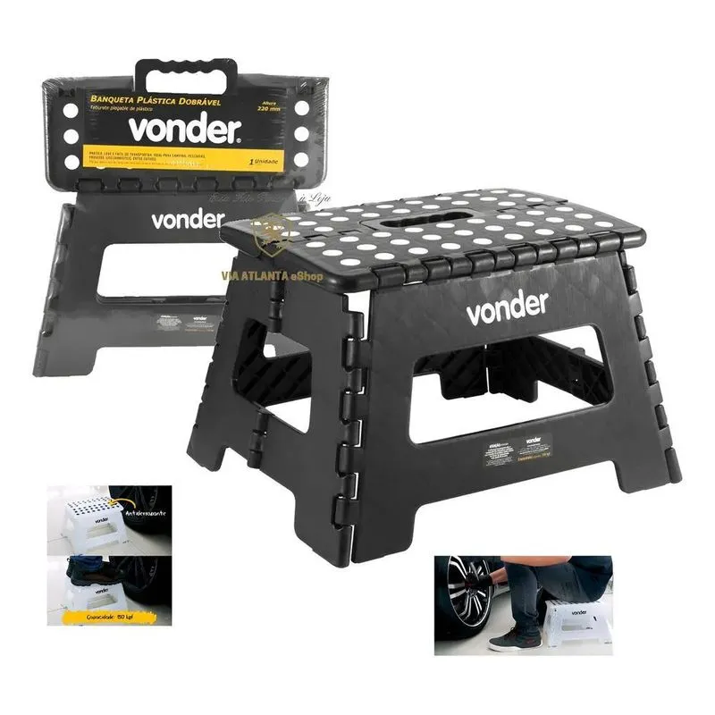 Banquinho Escada Oficina Multiuso Dobravel Reforçada 150 Kg