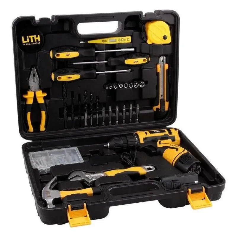 3x Parafusadeira/furadeira A Bateria 12v Lítio E Acessórios