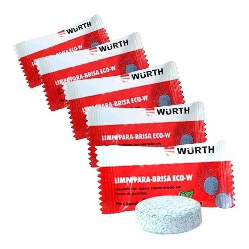 Limpa Para Brisa Wurth Pastilha Eco-w 5g Automotivo 5 Peças
