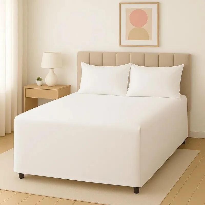 Capa Luva Box Conjugado Casal 3 Peças Percal 400 Branco