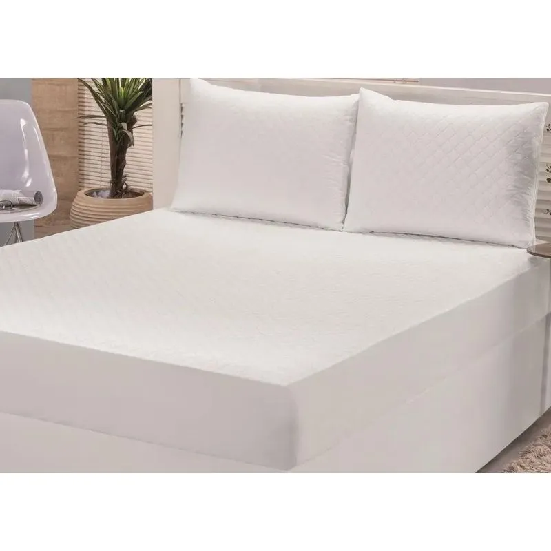 Capa Colchão Box Super King 2,03 X 1,93 X 0,30 Imperme Bran