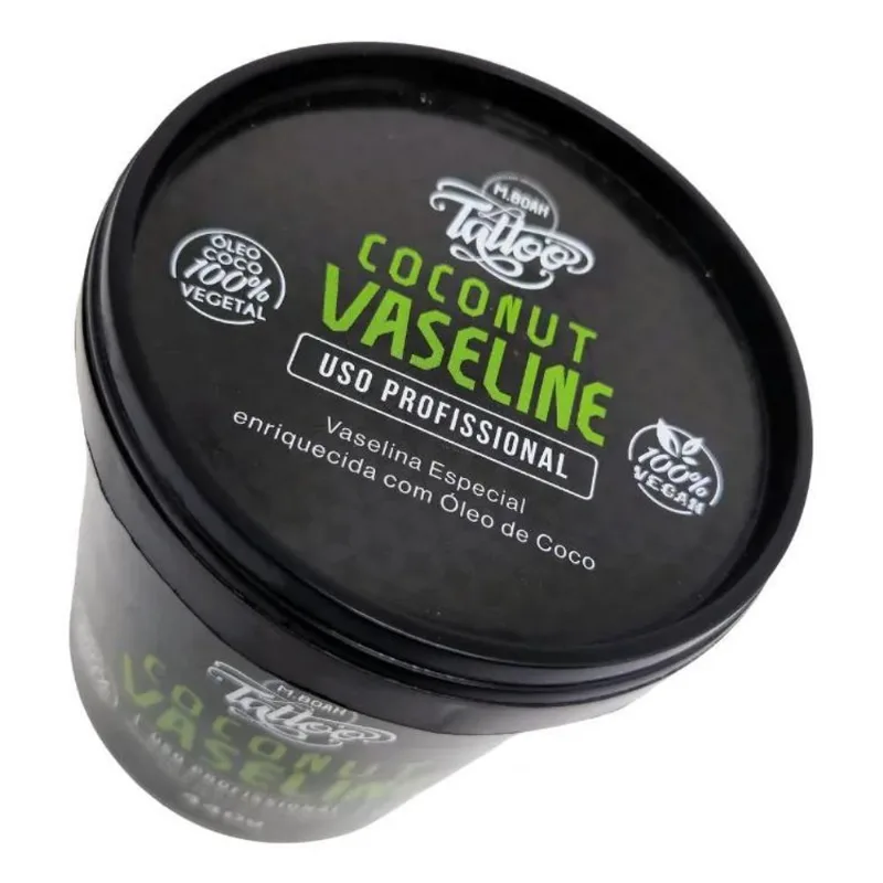 3x Vaselina Coconut 440g Tattoo Vegana Tatuagem Óleo De Coco