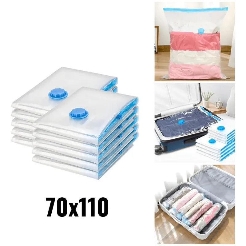 Kit 10 Sacos A Vácuo Organiza Roupa Edredom Cobertor 70x110