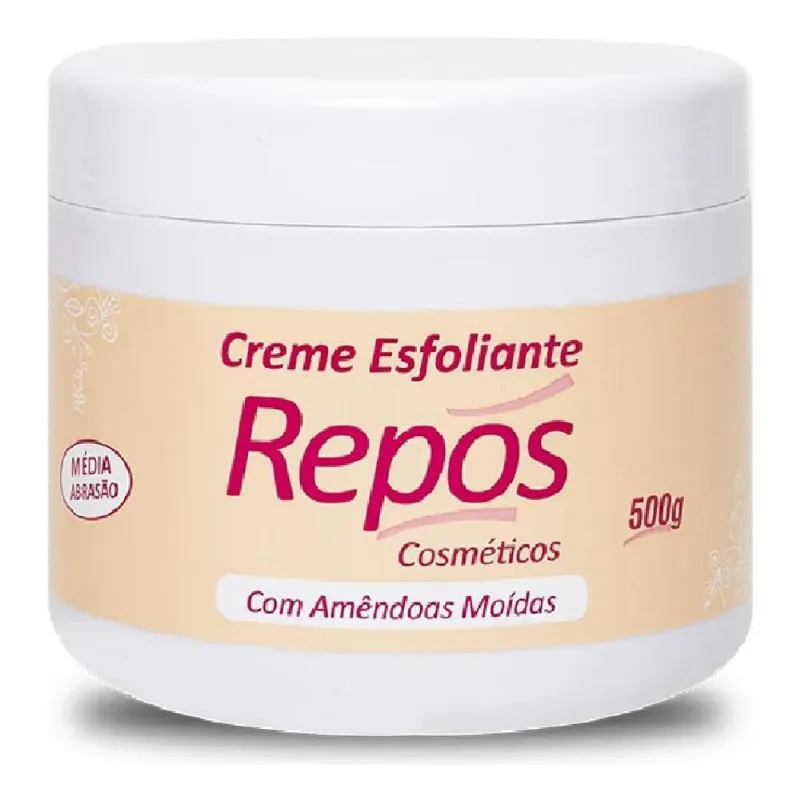 10x Creme Esfoliante Com Óleo E Amêndoas Moida 500g Repós
