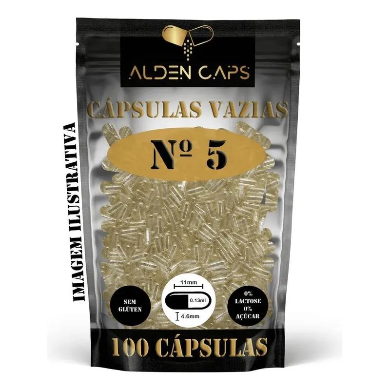 3x 100 Cápsulas Vazias De Gelatina Nº 5 (60mg)
