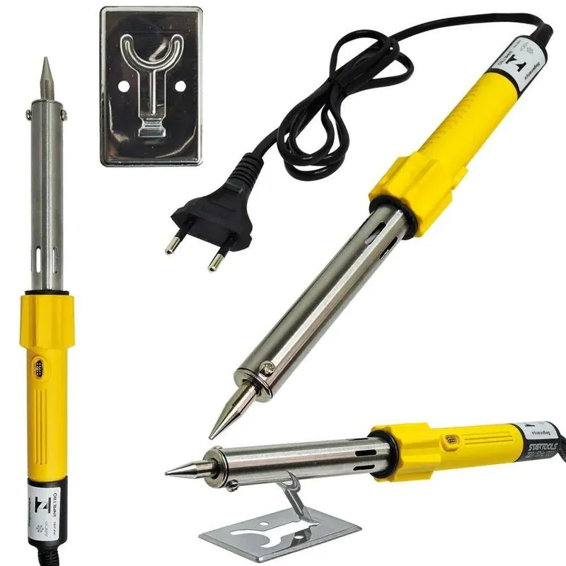 3x Ferro De Solda 100w Elétrico Com Suporte Profissional Pon