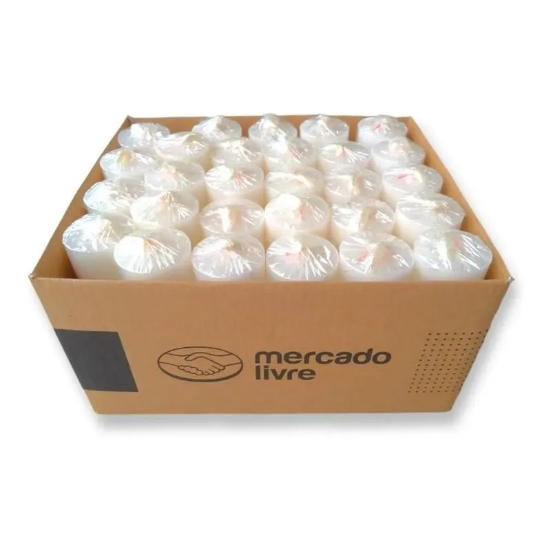 Kit 10 Velas De 7 Dias Brancas 260g