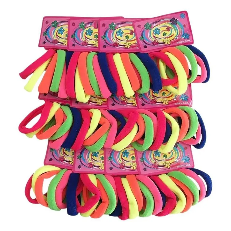 10x 72 Xuxinha/rabicó/elásticos De Meia Calça De Cabelo Col