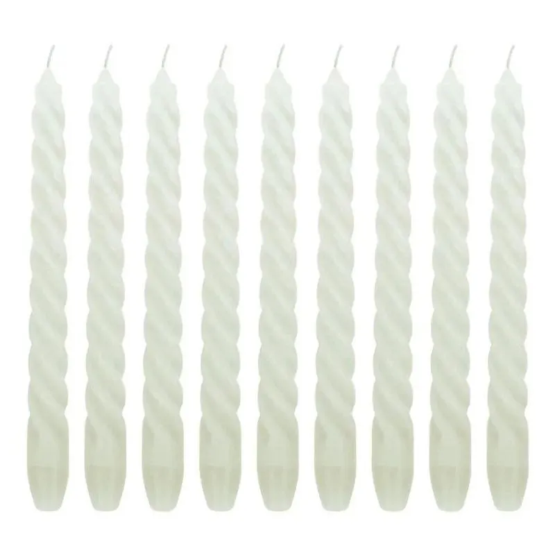 Kit 10 Vela Torcida 26 Cm Brancas Decoração Festa Casamento