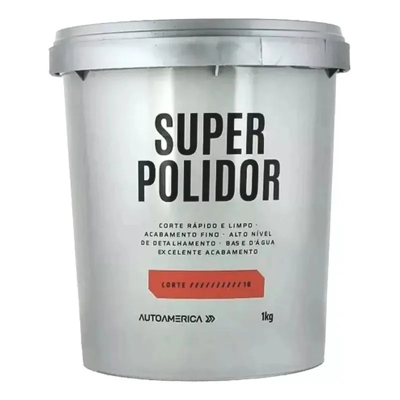 5x Autoamerica 1kg Massa De Polir Polimento Carro