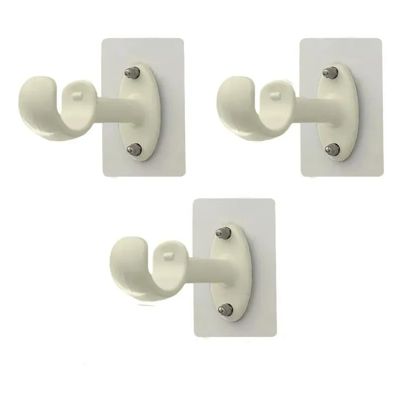Suporte Cortina Adesivo Varão Até 28mm Kit 3 P Palha