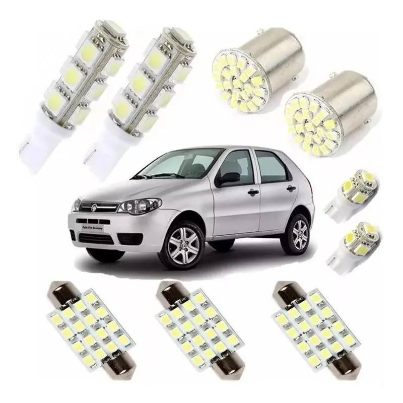 2x Kit Lampadas Led Palio Pingo Teto Placa Meia Luz Ré