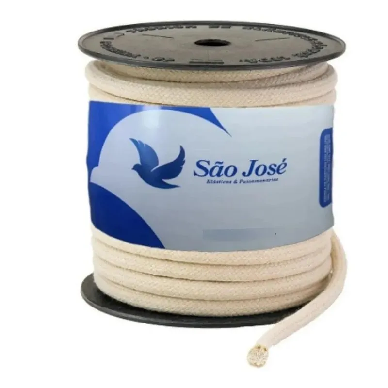 10x Corda Cordão Fio 6mm Cru Algodão - 20m - Macramê Artesa