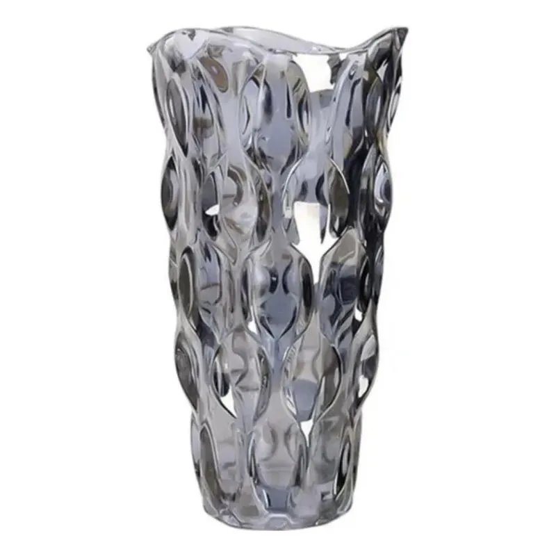 Vaso De Vidro Grosso Flores, Decoração Grafit